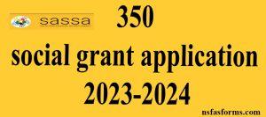 350 social grant application 2023-2024
