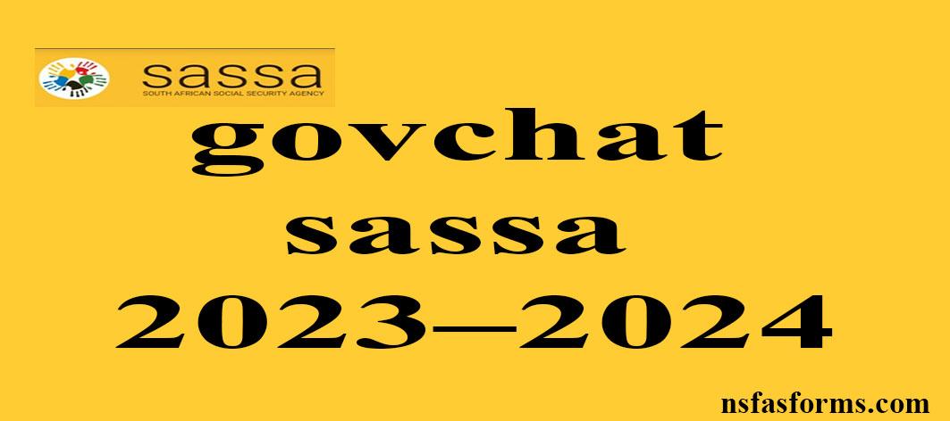 Govchat Sassa 20232024 Nsfas And Universities Online Application 2370