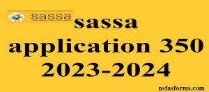 sassa application 350 2023-2024