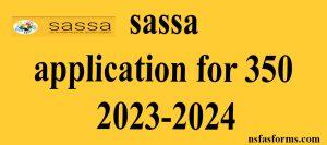 sassa application for 350 2023-2024