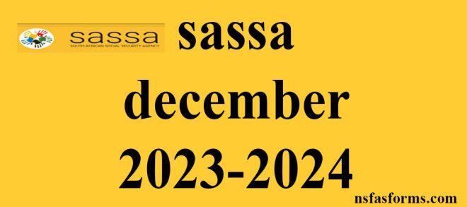 Sassa December 2023 2024 2265