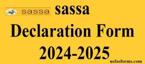 sassa declaration form 2024-2025