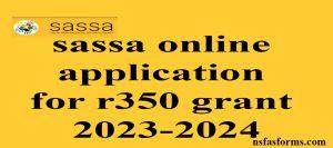 sassa online application for r350 grant 2023-2024