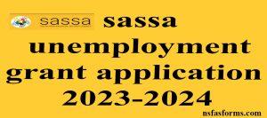 sassa unemployment grant application 2023-2024