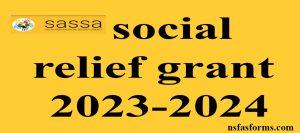 social relief grant application 2023-2024