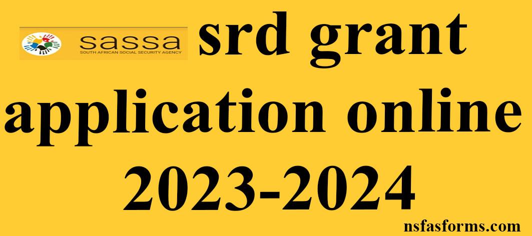 srd grants application online 2023-2024