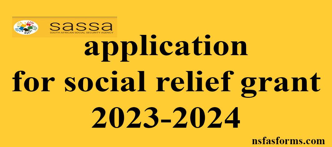 Application For Social Relief Grant 2023 2024   Application For Social Relief Grant 2023 2024 