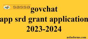 govchat app srd grant application 2023-2024