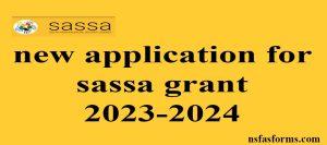 new application for sassa grant 2023-2024
