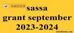 sassa grant september 2023-2024