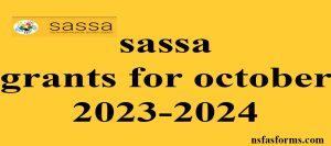 sassa grants for october 2023-2024