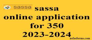 sassa online application for 350 2023-2024