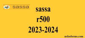 sassa r500 2023-2024