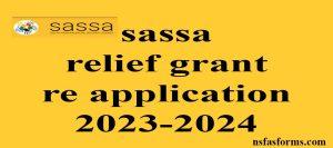 sassa relief grant re application 2023-2024