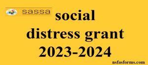 social distress grant 2023-2024