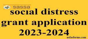 social distress grant application 2023-2024