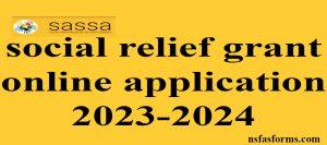 social relief grant online application 2023-2024