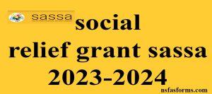 social relief grant sassa 2023-2024