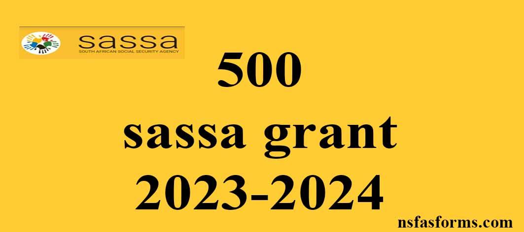 500 Sassa Grant 2023 2024 3920