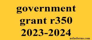 government grant r350 2023-2024