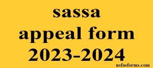 sassa appeal form 2023-2024