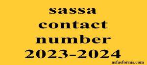 sassa contact number 2023-2024