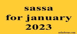 sassa for january 2023