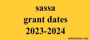 sassa grant dates 2023-2024