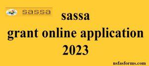 sassa grant online application 2023