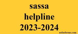 sassa helpline 2023-2024