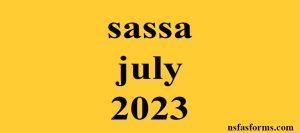 sassa july 2023