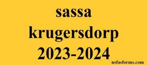 sassa krugersdorp 2023-2024
