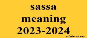 sassa meaning 2023-2024