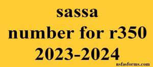 sassa number for r350 2023-2024