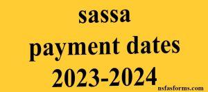 sassa payment dates 2023-2024