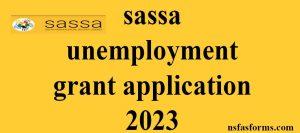 sassa unemployment grant application 2023