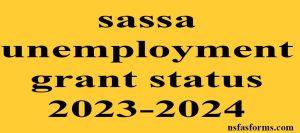 sassa unemployment grant status 2023-2024