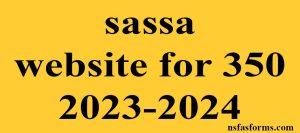 sassa website for 350 2023-2024