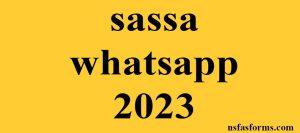 sassa whatsapp 2023
