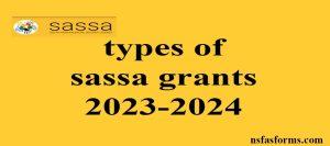 types of sassa grants 2023-2024
