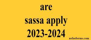 are sassa apply 2023-2024