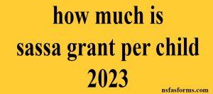 how much is sassa grant per child 2023