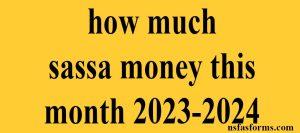 how much sassa money this month 2023-2024