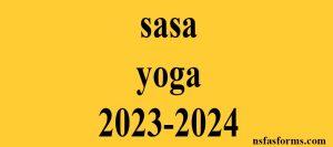 sasa yoga 2023-2024