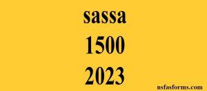 sassa 1500 2023