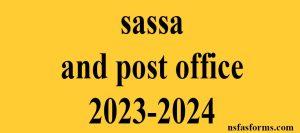 sassa and post office 2023-2024