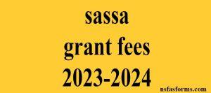 sassa grant fees 2023-2024