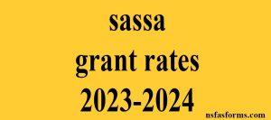 sassa grant rates 2023-2024