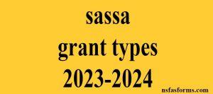 sassa grant types 2023-2024