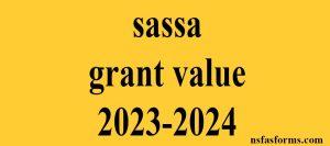 sassa grant value 2023-2024